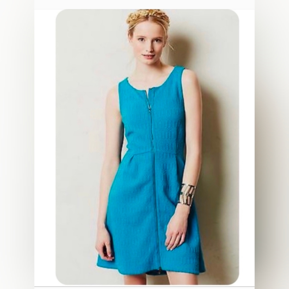 Leifsdottir blue Textured Tonnelle Dress size 6